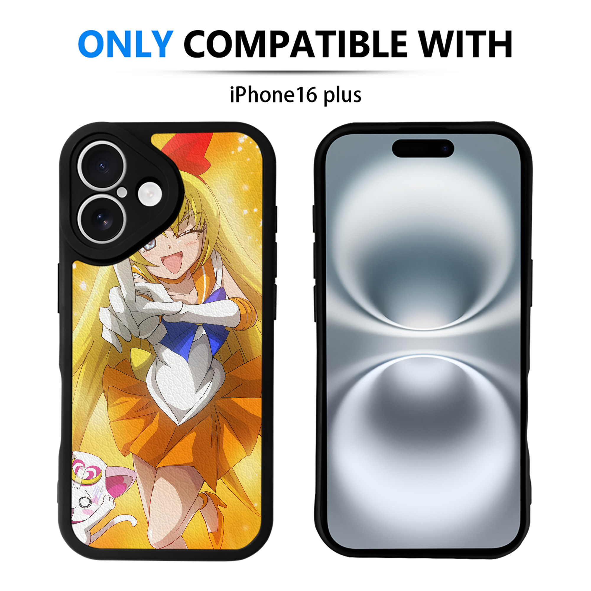 （画像用） 美少女戦士セーラームーン Sailor Moon 【iPhone 16シリーズ対応】シリコンスマホケース（レザー調） 材質：シリコン
